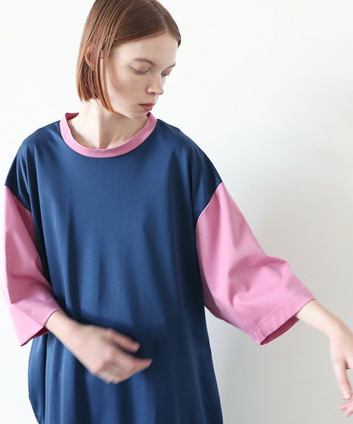 VUy.ヴウワイ.combination balloon knit vuy-s23-k01[BLUE PINK]_