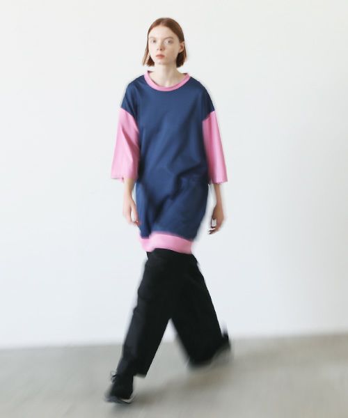 VUy.ヴウワイ.combination balloon knit vuy-s23-k01[BLUE PINK]_