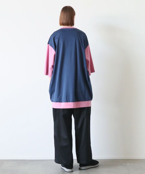 VUy.ヴウワイ.combination balloon knit vuy-s23-k01[BLUE PINK]_