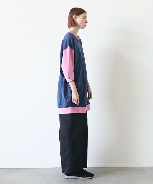VUy.ヴウワイ.combination balloon knit vuy-s23-k01[BLUE PINK]_
