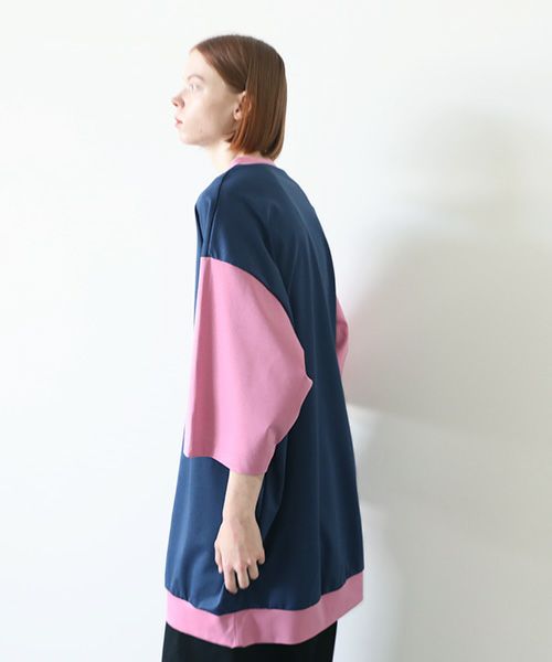 VUy.ヴウワイ.combination balloon knit vuy-s23-k01[BLUE PINK]_