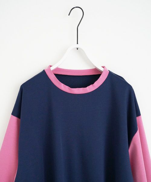 VUy.ヴウワイ.combination balloon knit vuy-s23-k01[BLUE PINK]_