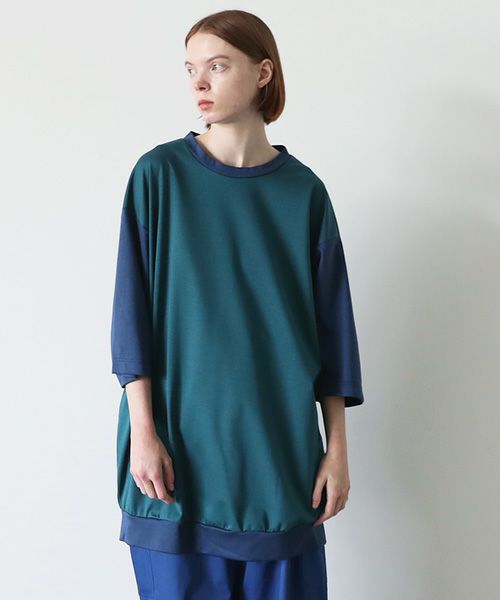 VUy.ヴウワイ.combination balloon knit vuy-s23-k01[GREEN BLUE]_