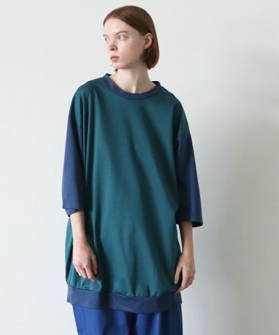 VUy<br>ヴウワイ<br>combination balloon knit vuy-s23-k01[GREEN BLUE]_
