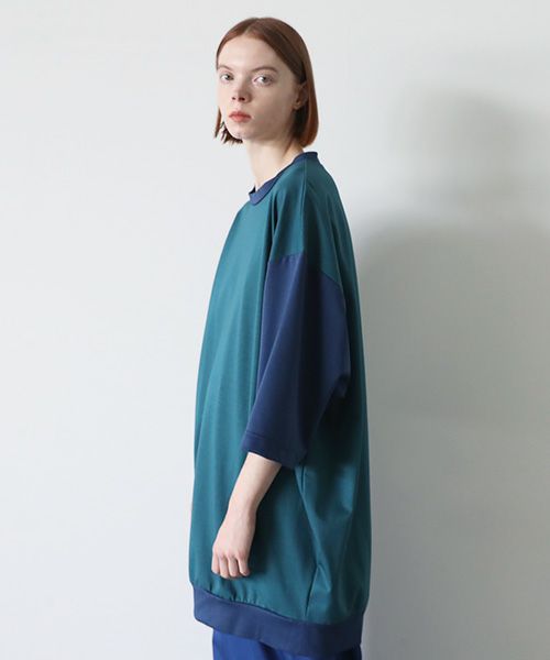 VUy.ヴウワイ.combination balloon knit vuy-s23-k01[GREEN BLUE]_