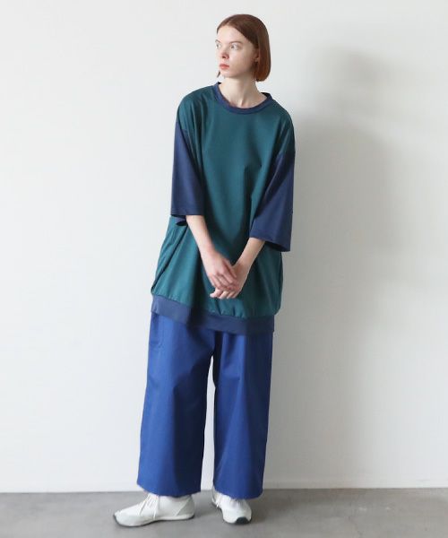 VUy.ヴウワイ.combination balloon knit vuy-s23-k01[GREEN BLUE]_
