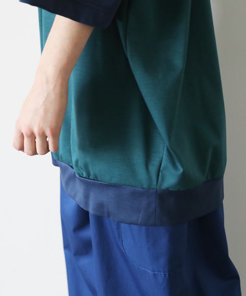 VUy.ヴウワイ.combination balloon knit vuy-s23-k01[GREEN BLUE]_