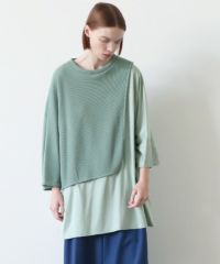 VUy.ヴウワイ.waffle combination knit vuy-s23-k03[GREEN]:s_