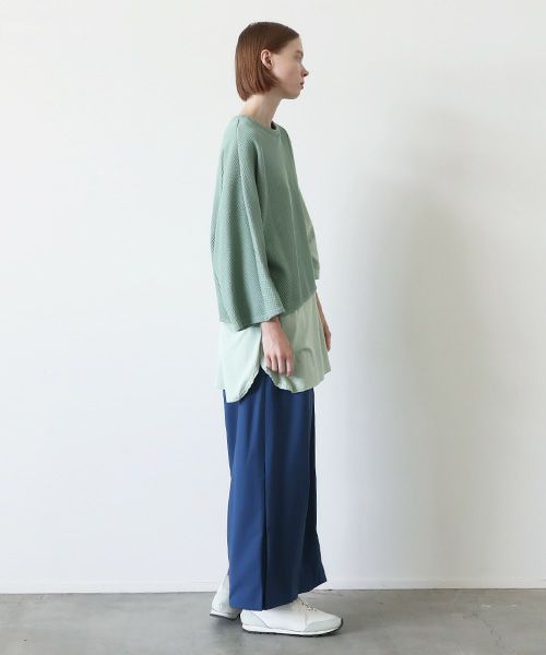 VUy.ヴウワイ.waffle combination knit vuy-s23-k03[GREEN]:s_