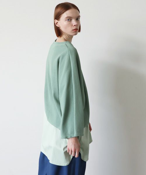 VUy.ヴウワイ.waffle combination knit vuy-s23-k03[GREEN]:s_