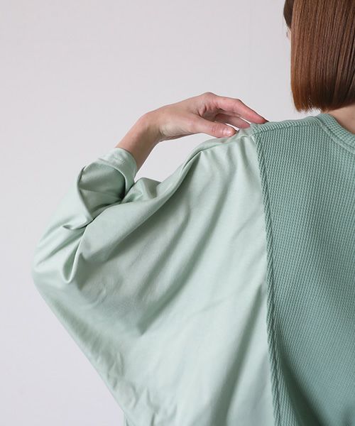 VUy.ヴウワイ.waffle combination knit vuy-s23-k03[GREEN]:s_