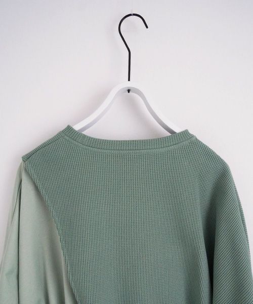VUy.ヴウワイ.waffle combination knit vuy-s23-k03[GREEN]:s_