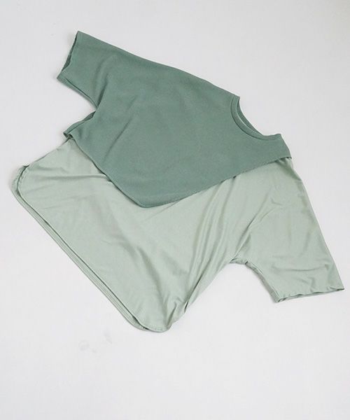VUy.ヴウワイ.waffle combination knit vuy-s23-k03[GREEN]:s_