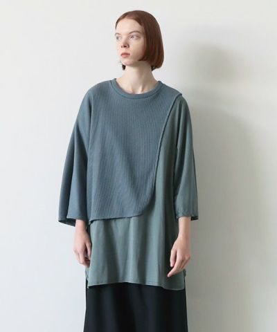 VUy.ヴウワイ.waffle combination knit vuy-s23-k03[BLUE]:s