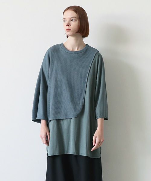 VUy.ヴウワイ.waffle combination knit vuy-s23-k03[BLUE]:s