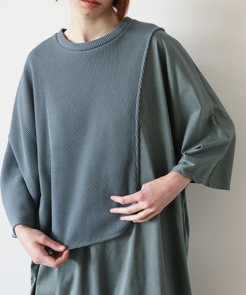 VUy.ヴウワイ.waffle combination knit vuy-s23-k03[BLUE]:s