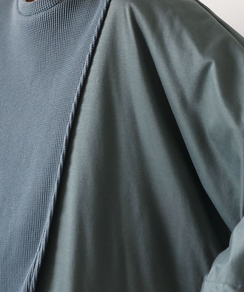 VUy.ヴウワイ.waffle combination knit vuy-s23-k03[BLUE]:s