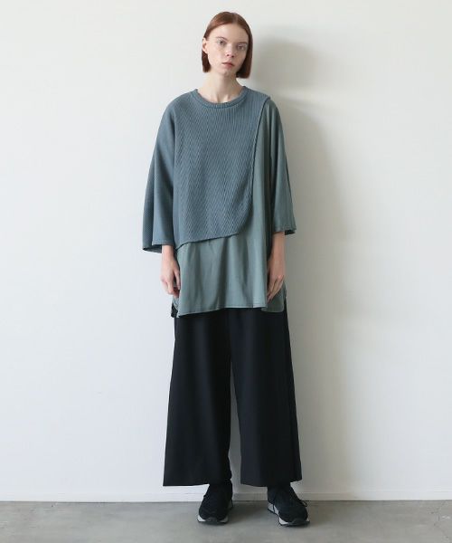 VUy.ヴウワイ.waffle combination knit vuy-s23-k03[BLUE]:s