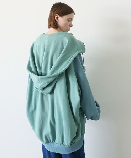 VUy.ヴウワイ.big hoody vuy-s23-k04[GREEN BLUE]:s