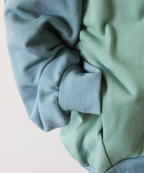 VUy.ヴウワイ.big hoody vuy-s23-k04[GREEN BLUE]:s