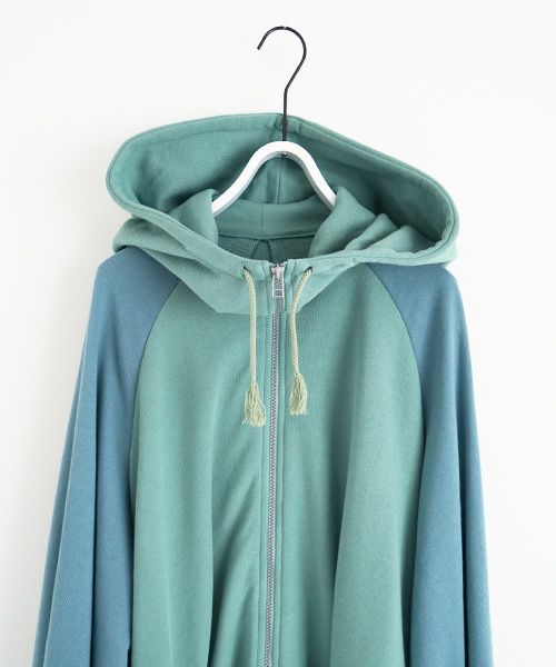 VUy.ヴウワイ.big hoody vuy-s23-k04[GREEN BLUE]:s