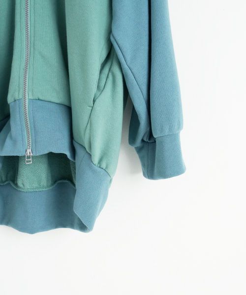 VUy.ヴウワイ.big hoody vuy-s23-k04[GREEN BLUE]:s