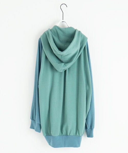 VUy.ヴウワイ.big hoody vuy-s23-k04[GREEN BLUE]:s