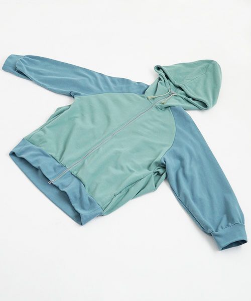 VUy.ヴウワイ.big hoody vuy-s23-k04[GREEN BLUE]:s