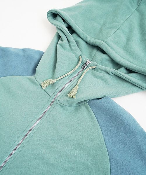 VUy.ヴウワイ.big hoody vuy-s23-k04[GREEN BLUE]:s