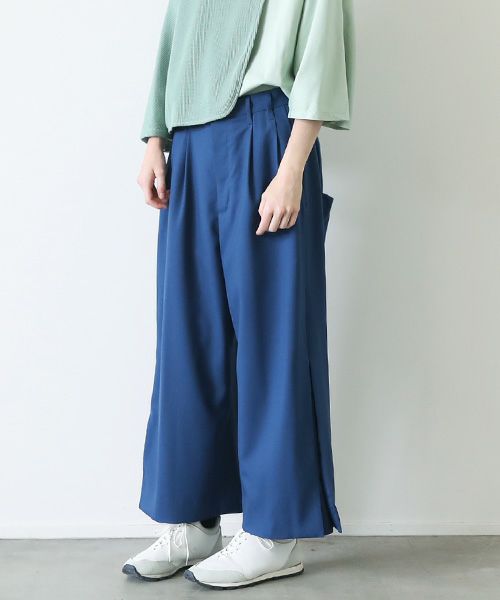 VUy.ヴウワイ.box slit pants vuy-a23-p02[BLUE]