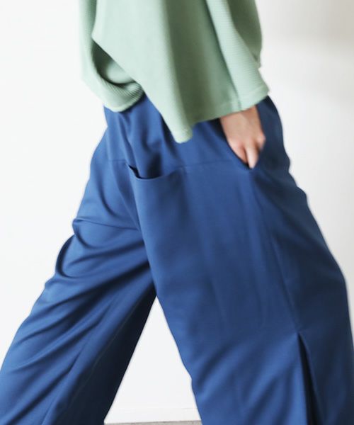 VUy.ヴウワイ.box slit pants vuy-a23-p02[BLUE]