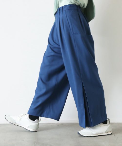 VUy.ヴウワイ.box slit pants vuy-a23-p02[BLUE]