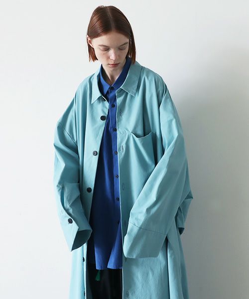 VUy.ヴウワイ.long coat vuy-s23-c01[TURQUOISE]:s_