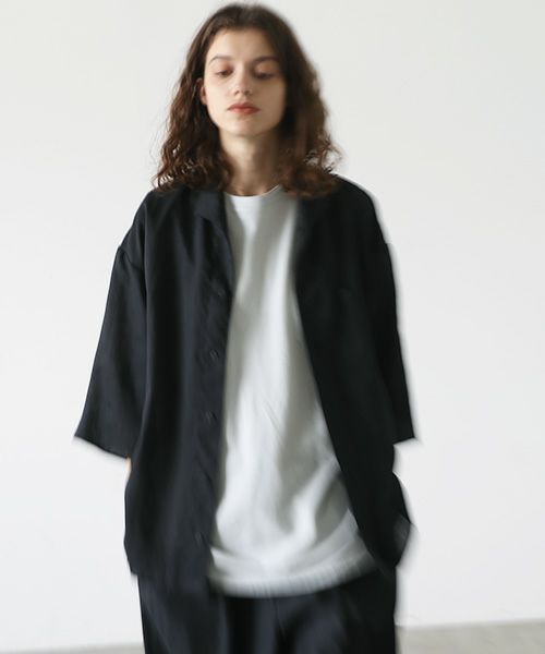 VU.ヴウ.open color shirt vu-s23-s02[BLACK]_