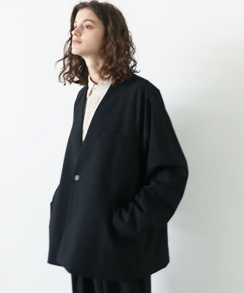 VU.ヴウ.no collar jacket vu-s23-j17[BLACK]_