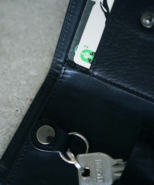 VU PRODUCT.ヴウプロダクト.vu-product-B12[BLACK].leather mini wallet