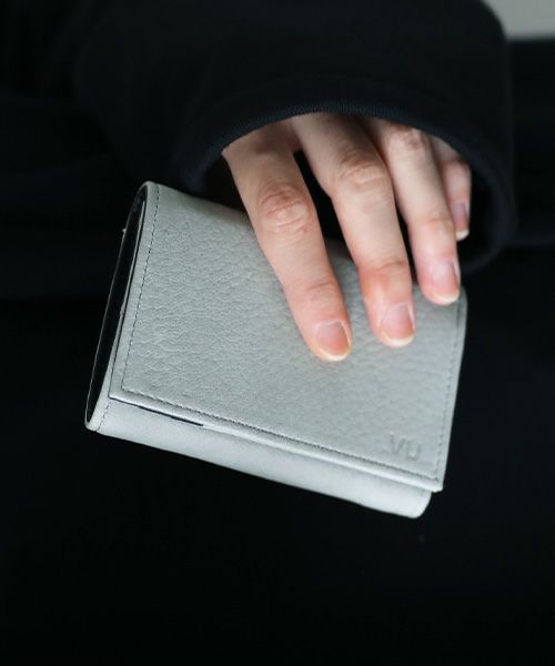 VU PRODUCT<br>ヴウプロダクト vu-product-B12[GREEN GRAY] deer leather mini wallet　鹿革ミニ財布