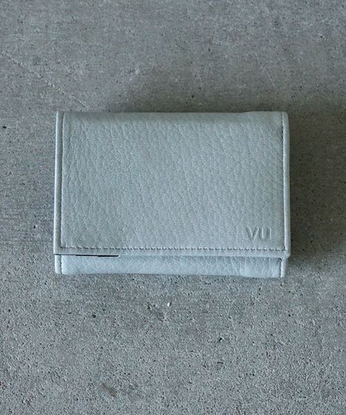 VU PRODUCT<br>ヴウプロダクト vu-product-B12[GREEN GRAY] deer leather mini wallet　鹿革ミニ財布