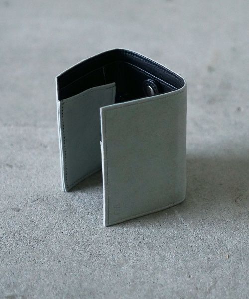 VU PRODUCT<br>ヴウプロダクト vu-product-B12[GREEN GRAY] deer leather mini wallet　鹿革ミニ財布