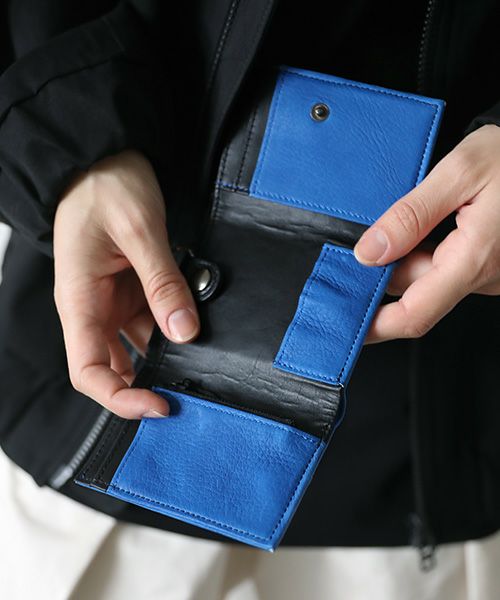 VU PRODUCT ヴウプロダクト vu-product-B12[BLUE] deer leather mini wallet 鹿革ミニ財布