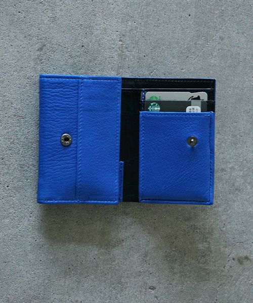 VU PRODUCT ヴウプロダクト vu-product-B12[BLUE] deer leather mini wallet 鹿革ミニ財布