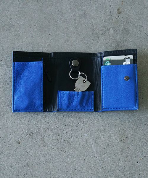 VU PRODUCT ヴウプロダクト vu-product-B12[BLUE] deer leather mini wallet 鹿革ミニ財布