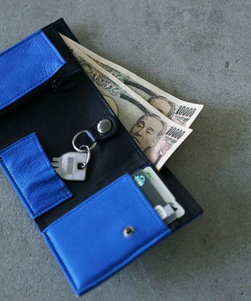 VU PRODUCT ヴウプロダクト vu-product-B12[BLUE] deer leather mini wallet 鹿革ミニ財布