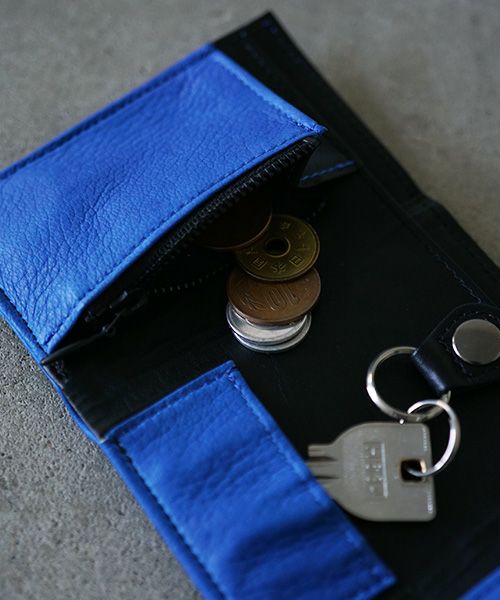 VU PRODUCT ヴウプロダクト vu-product-B12[BLUE] deer leather mini wallet 鹿革ミニ財布