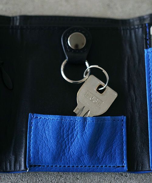 VU PRODUCT ヴウプロダクト vu-product-B12[BLUE] deer leather mini wallet 鹿革ミニ財布