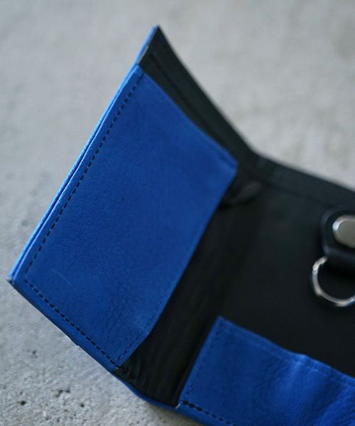 VU PRODUCT ヴウプロダクト vu-product-B12[BLUE] deer leather mini wallet 鹿革ミニ財布