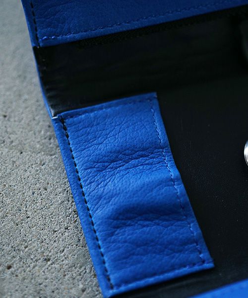 VU PRODUCT ヴウプロダクト vu-product-B12[BLUE] deer leather mini wallet 鹿革ミニ財布