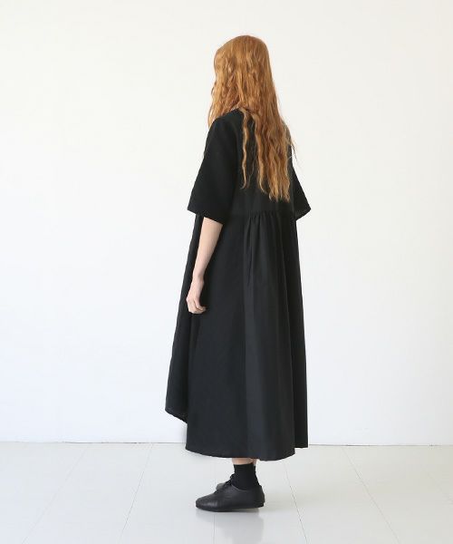 Mochi.モチ.Jacquard dress [black]