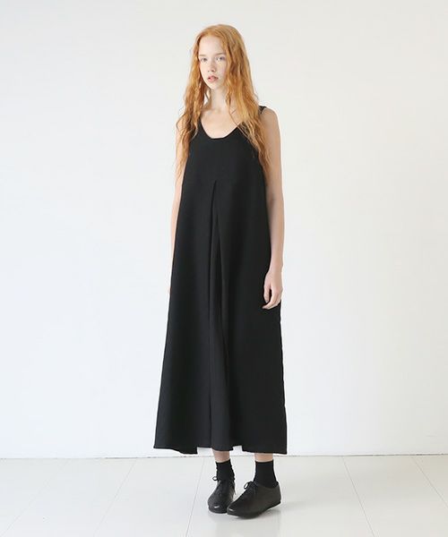 Mochi.モチ.tent line Jacquard dress [black]