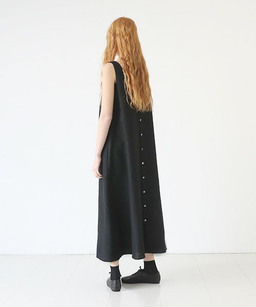 Mochi.モチ.tent line Jacquard dress [black]